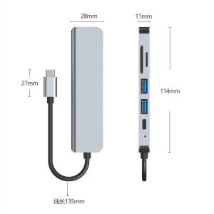Multi Function Dock 4k Hd Usb Notebook 6 In 1