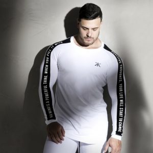 Muscle Fitness Partner Breathable Elastic   Wicking Quick-drying Tights Fitness Training Long-sleeved Bottoming Shirt