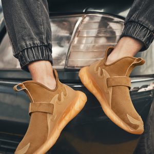 Spring New Large Size 45 Men's Leather Sneakers Korean Students Fashion Breathable Lightweight Footwear Men's Shoes