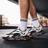 Low Cut Color Matching Flying Woven Breathable Sports Casual Running Korean Style Trendy Shoes Old Popcorn Soles