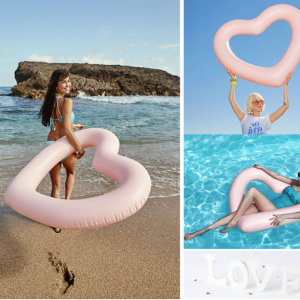 Net Red Ins Love Floating Row Of Seats Oversized 120cm Heart Shaped Swim Ring Of Water Toys