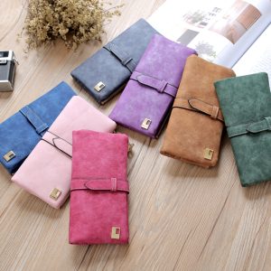 Leather Zipper Long Women Wallet