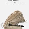 Men's Summer Leather Breathable Outdoor Sports Casual Shoes Non-slip Soft-soled Mesh Surface Hiking Shoes