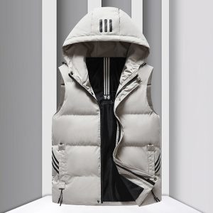 Men's Coat Hooded Thickened Warm Waistcoat Cotton Vest