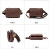 Men Waist Bag Pack Casual Functional Money Phone Belt Bag Male Unisex Sling Bag For Belt Leather Hip Bag Chest Phone Purse